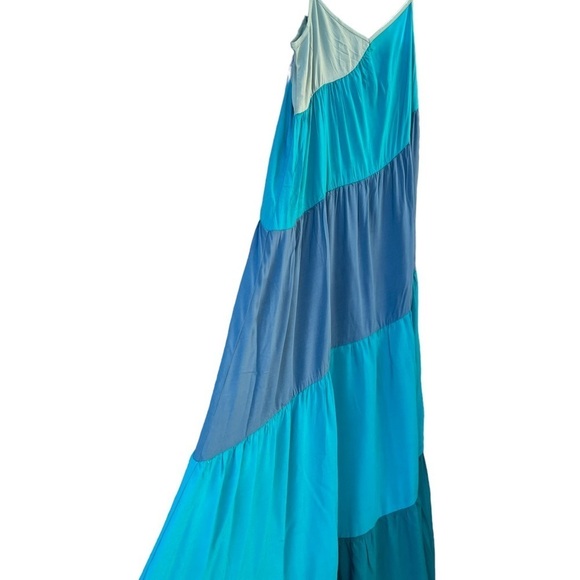 NWT L Space Block Color Blue Maxi Dress Small - Picture 4 of 7
